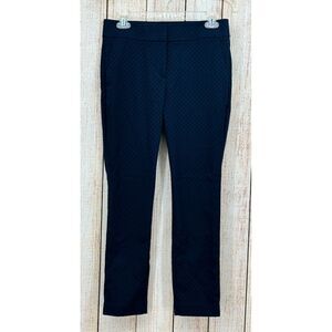 LOFT Marisa Skinny Trouser Pant‎ Size 2 Petite Navy Blue Polka Dot NEW